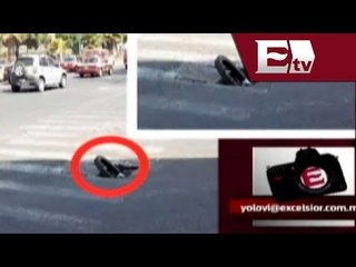 Yo lo vi: Denuncian bache en Coyoacán / Titulares con Vianey Esquinca
