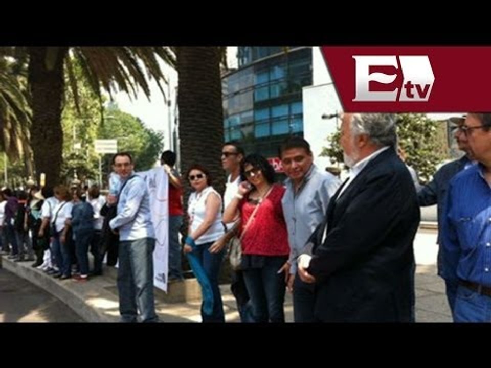 Cadena Humana en contra de la legislación secundaria en telecomunicaciones