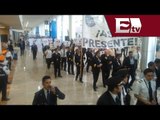 Extrabajadores de Mexicana de Aviación protestan en el AICM / Andrea Newman