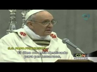 Oficia la misa Cristal el Papa Francisco