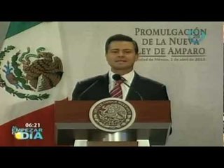 Enrique Peña Nieto promulga la ley de amparo en Palacio Nacional