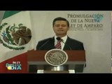 Enrique Peña Nieto promulga la ley de amparo en Palacio Nacional