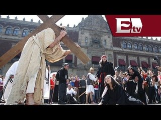 Roban pertenencias de actores participantes en representación de la Pasión de Cristo