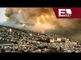 Michelle Bachelet se enfoca en daños causados por incendio en Valparaíso, Chile / Global