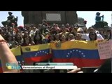 Venezolanos se reúnen en el Ángel de la Independencia apoyando a Henrique Capriles