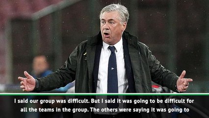 Download Video: We showed our Champions League group is difficult for everyone - Ancelotti