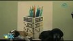 portalápices hechos con fichas de domino // Inventos útiles y creativos
