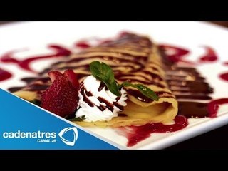 Receta de crepas con crema a base de cacahuate. Cocinando con la chef Rosa Bonilla