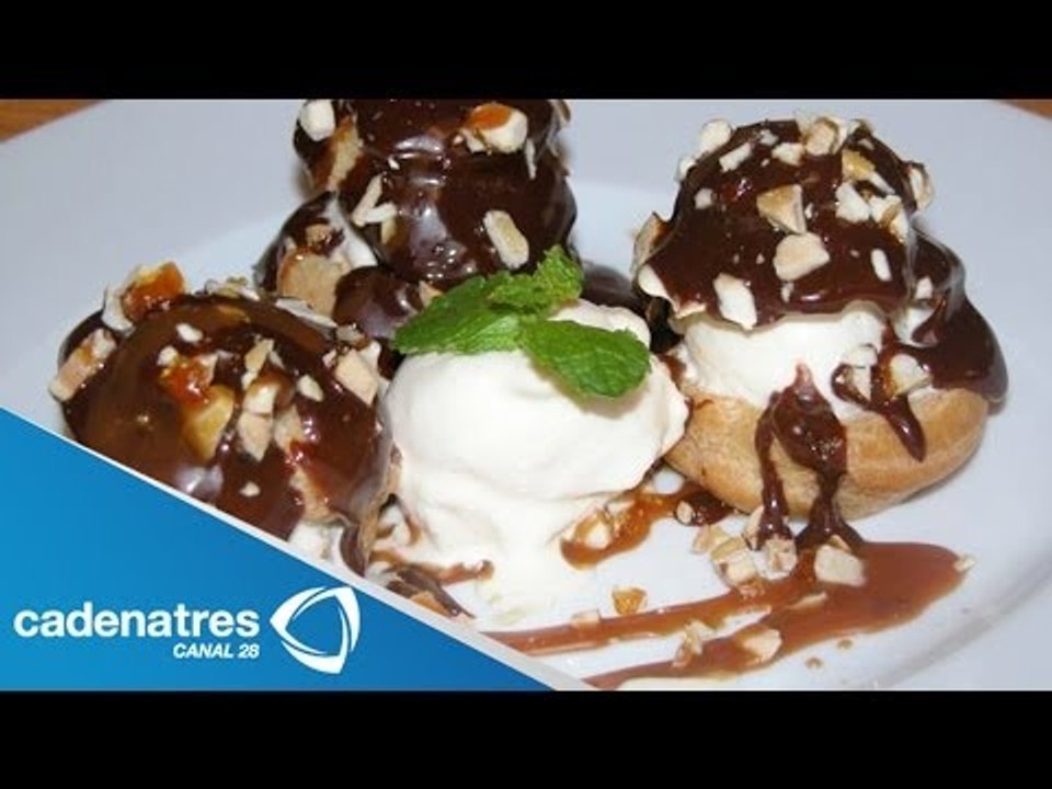 Receta para preparar profiteroles. Receta de pr...