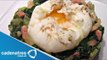Receta de huevos pochados con acelgas. Receta de huevos al gusto / Desayunos fáciles