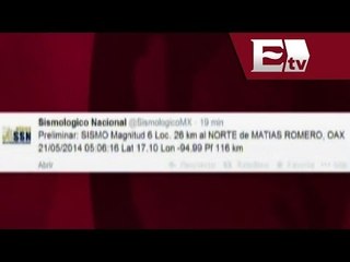 Download Video: Sismológico Nacional ajusta sismo de 6.0º a 5.8º Richter / Vianey Esquinca