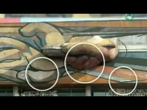 Dañan encapuchados mural de David Adolfo Siqueiros