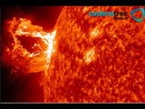 Impresionante erupción solar // La NASA muestra imágenes de una erupción solar (VIDEO)