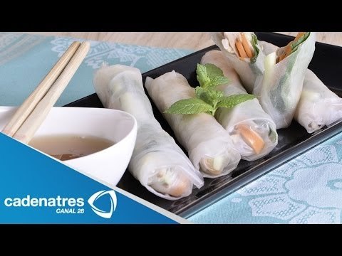 Receta de rollos vietnamita. Cocinando con Josefina Santa Cruz / Restaurante Sesame