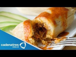 Receta de tamales de pollo con verdura en salsa roja. Receta de tamales /Antojitos mexicanos