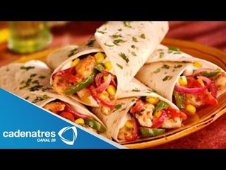 Receta de Burritos de Pollo Asado con Salsa cremosa de Jalapeño