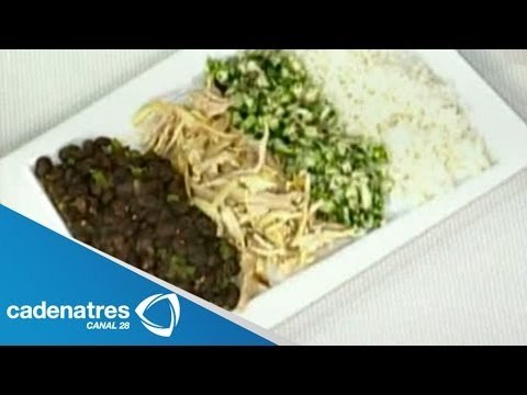 Receta de frijoles negros, arroz y pollo con salsa de manzana. Receta de salsa de manzana