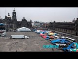 Delimitan GDF y CNTE espacio del plantón en el Zócalo de la Ciudad de México