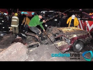Deslave en la carretera libre México-Querétaro deja 7 muertos y 4 heridos