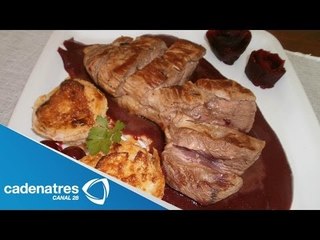 Receta para preparar una pechuga de pato en salsa de chocolate con morita. Cocinando con Alejandro