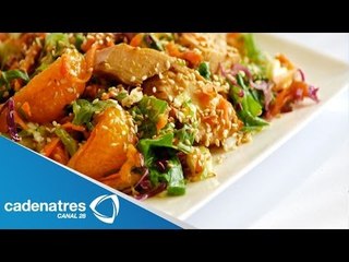 Receta de ensalada con pollo BBQ / Ensalada con pollo BBQ