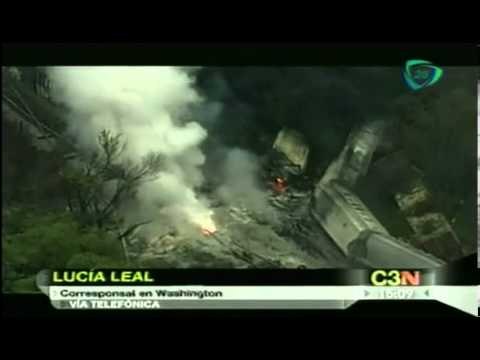 Tren que se descarrila causa explosión en Baltimore / Train derails in Baltimore cause explosion