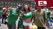 Capitalinos acuden al Zócalo para ver la transmisión del duelo México vs Brasil/ Comunidad