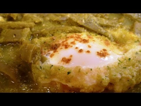 Receta para preparar huevos ahogados en salsa verde. Receta de huevos ahogados / Huevos ahogados