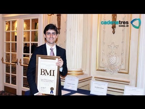 Gana mexicano premio BMI para jóvenes compositores en Nueva York
