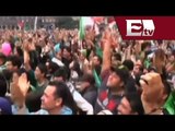 Cientos de capitalinos asisten al Zócalo para seguir el duelo contra Croacia/ Pascal