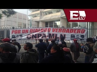 Campesinos se manifiestan frente a la Secretaría de Economía / Excélsior informa
