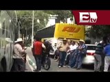 Campesinos bloquean circulación en Eje 7 Sur frente a la sede de Sagarpa/ Comunidad