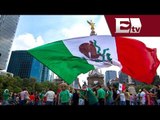 Celebran aficionados el empate de México y Brasil en el Ángel y el Zócalo/ Pascal