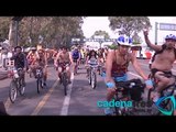 Michoacanos pedalean desnudos por Morelia para exigir respeto al ciclista