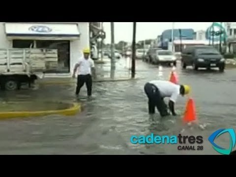 Tormenta tropical provoca fuertes lluvias en Yucatán y Quintana Roo