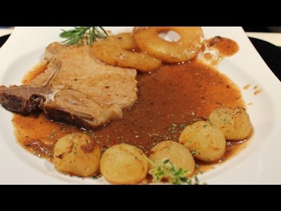 Receta para preparar chuletas de cerdo con sals...