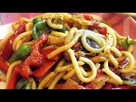 Receta de fideos con pollo y verduras en salsa agridulce