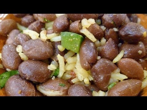 Receta para preparar ensalada de arroz con pimientos rojos y frijoles. Ensalada de arroz