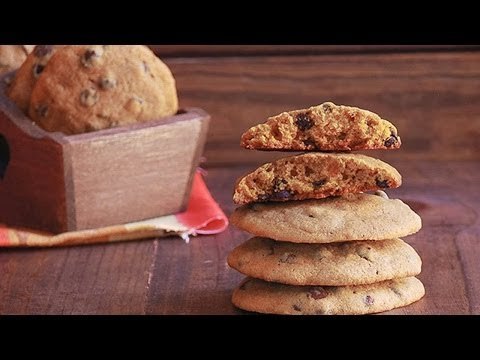 Galletas de avena, plátano y chispas de chocolate / Oatmeal cookies, banana and chocolate chips