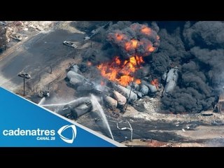Tren se descarrila y explota en Québec, Canada; hay al menos 5 muertos