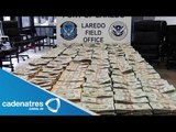 Confiscan 2 millones de dólares a mexicano en Laredo, Texas