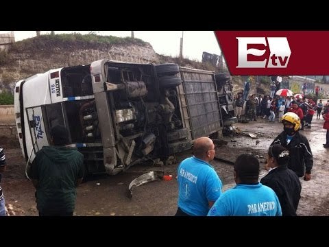 Volcadura de autobús deja 21 lesionados en autopista México-Puebla / Todo México