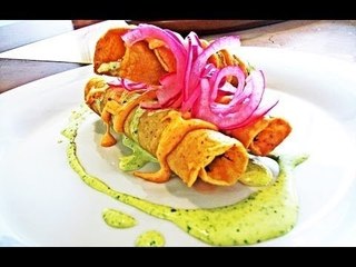 Receta de Flautas de marlin con salsa de queso y chipotle