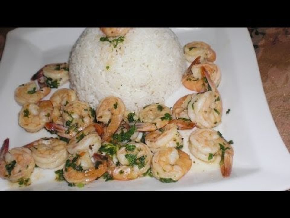 Receta de camarones al ajo con chile de árbol / Recipe garlic shrimp with chile de arbol