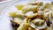 Receta de pasta con almejas, hierbas y almendras / Pasta with clams, herbs and almonds