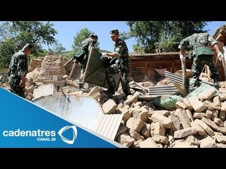 Temblor en China deja 75 muertos (VIDEO) / Earthquake in China leaves 75 dead