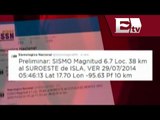 Sismológico Nacional reporta sismo con epicentro en Isla Veracruz / Vianey Esquinca