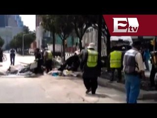 Gobierno del DF retira toneladas de basura del campamento de la CNTE