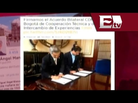 Mancera firma convenios de movilidad con Bogotá / Excélsior en la media