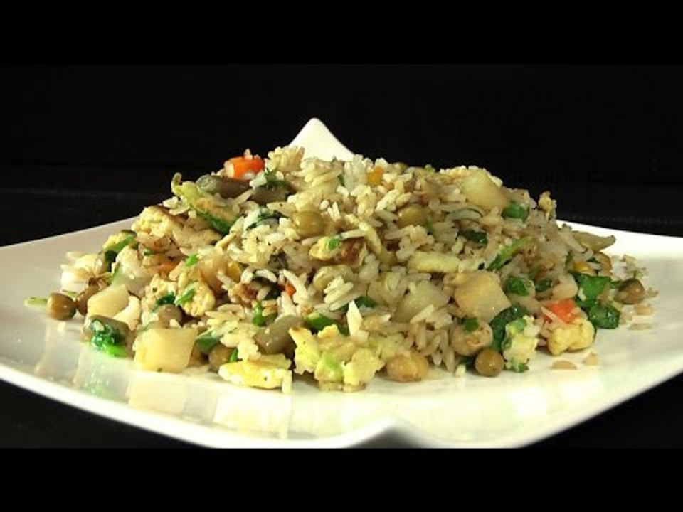 Receta de arroz frito español tipo paella / Re...